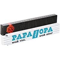 Robin Goods® regla plegable de regalo de 2 metros con la inscripción Papa weiß viel - aber Opa weiß alles! - Regalo de…